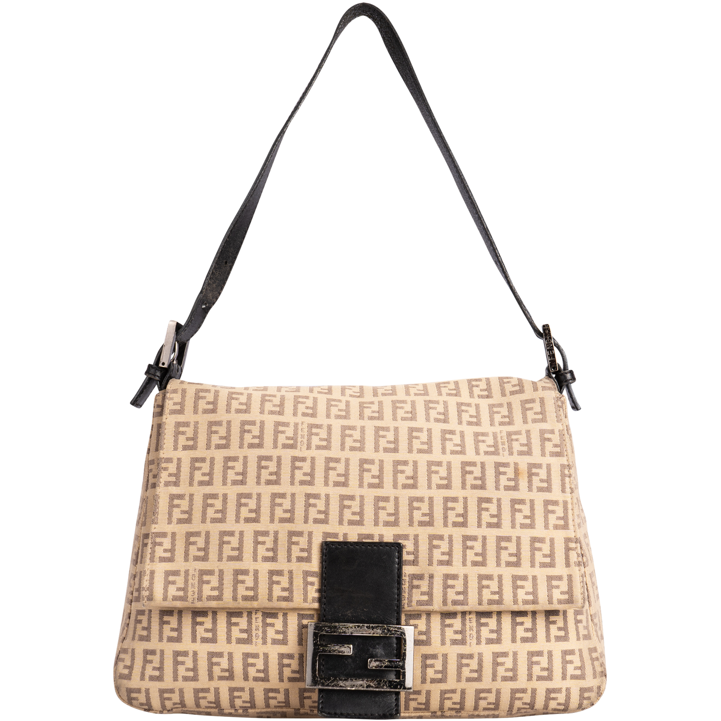 Fendi Zucchino Mamma Baguette Shoulder Bag