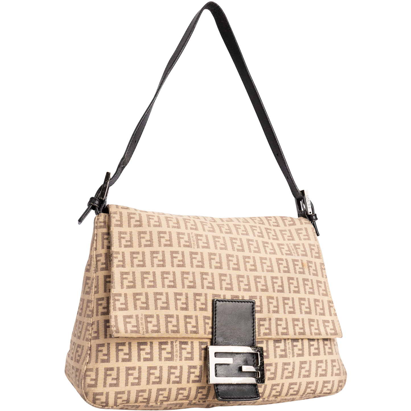 Fendi Zucchino Mamma Baguette Shoulder Bag