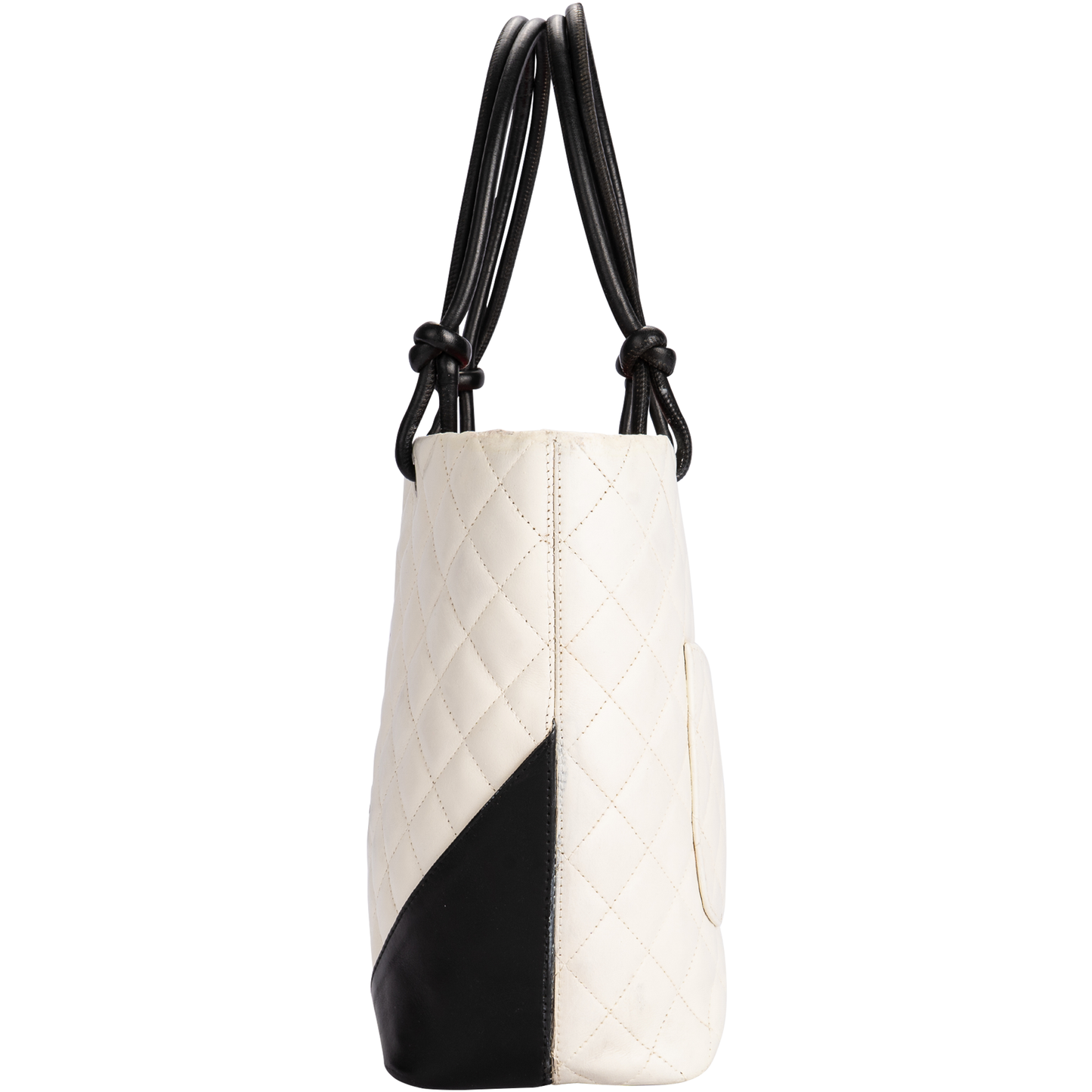 Chanel White Cambon Line Leather Tote Bag