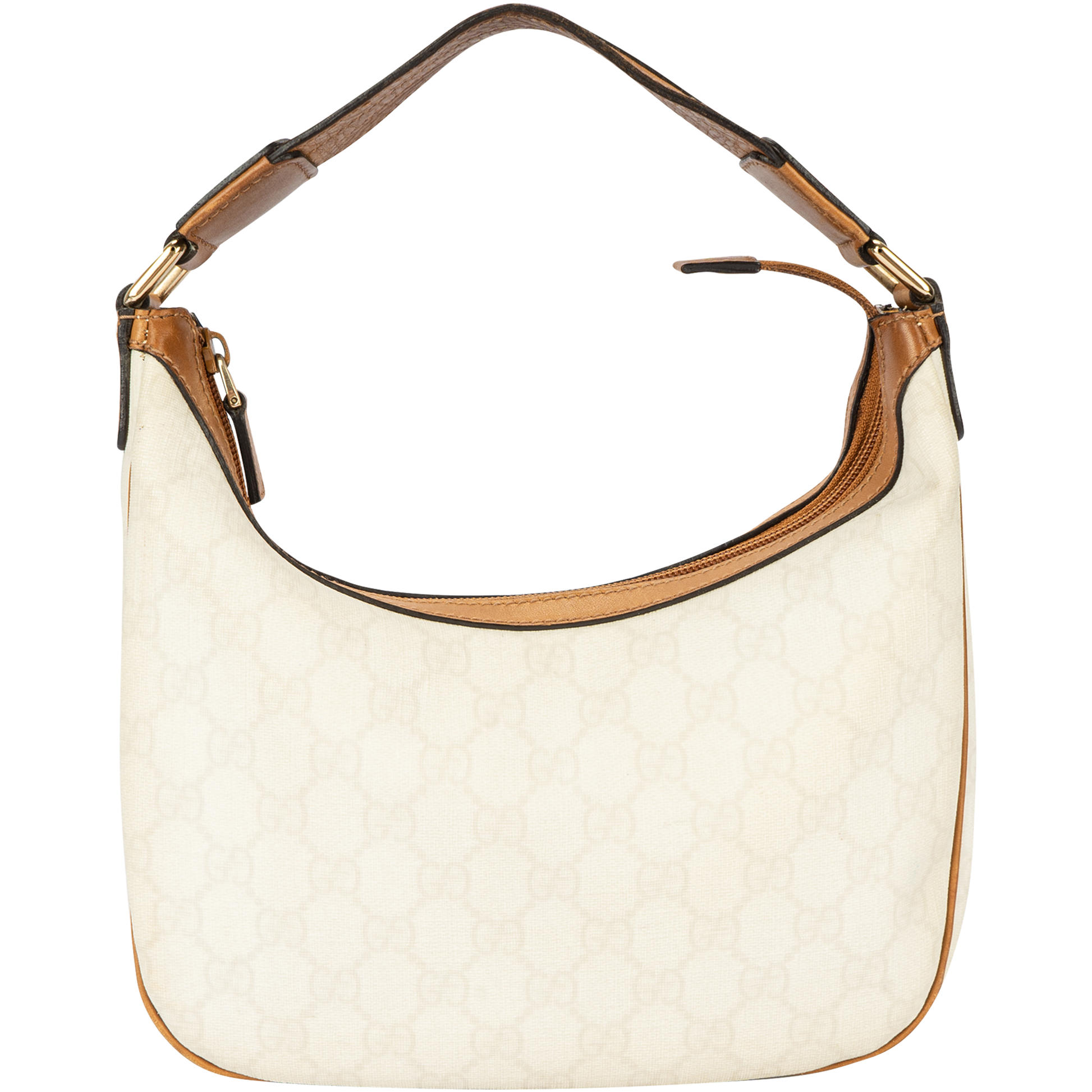 Gucci White GG Monogram Hobo Shoulder Bag