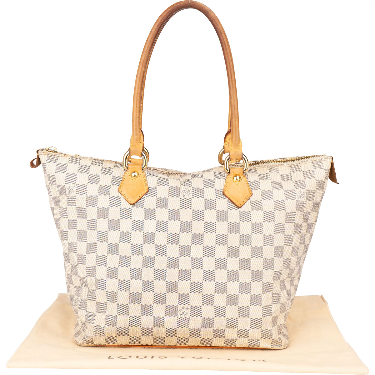 Louis Vuitton Damier Azur Monogram Saleya MM Handbag