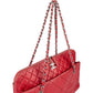Chanel Rouge Quilted Lambskin CC Shoulder Bag