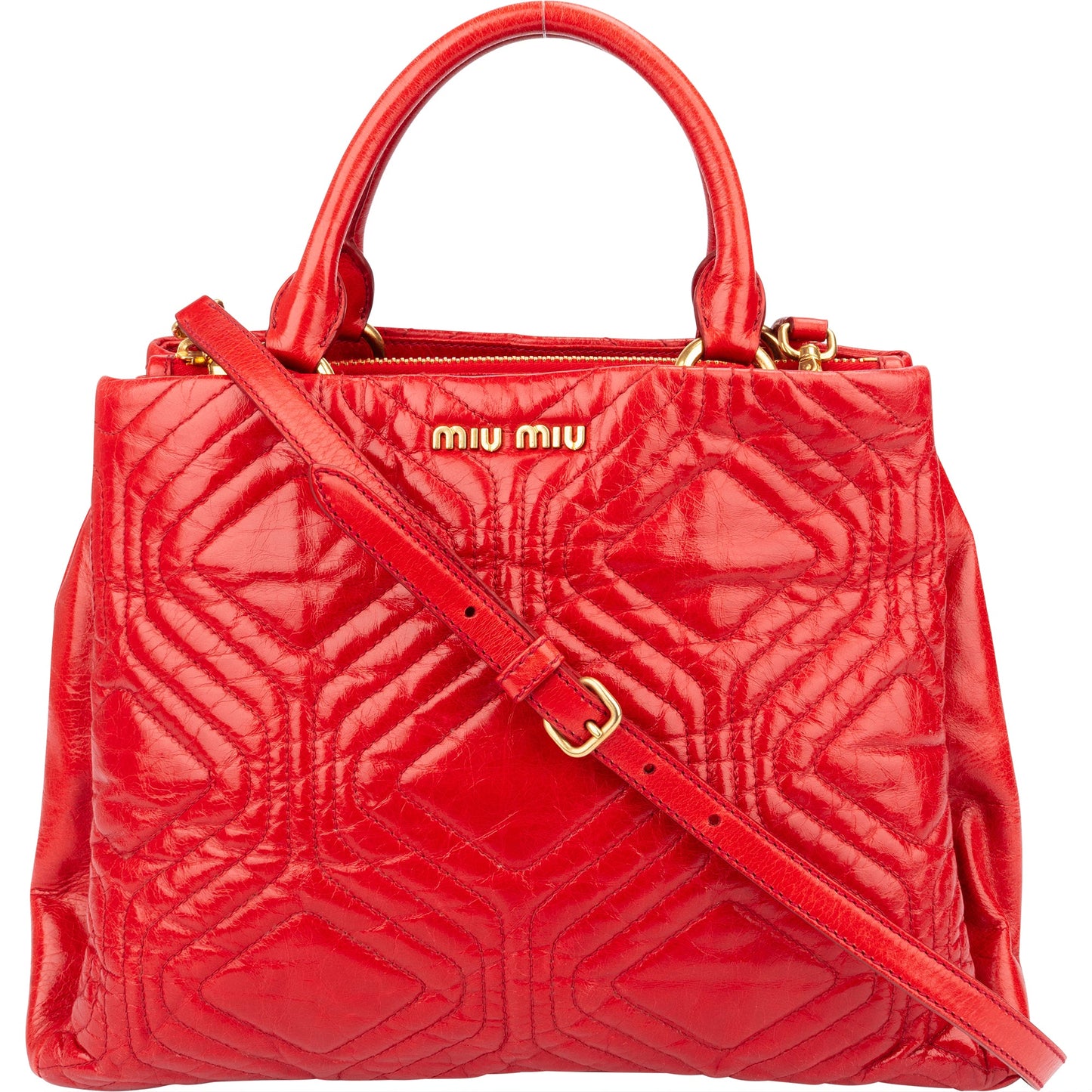 Miu Miu Quilted Leather City Handbag