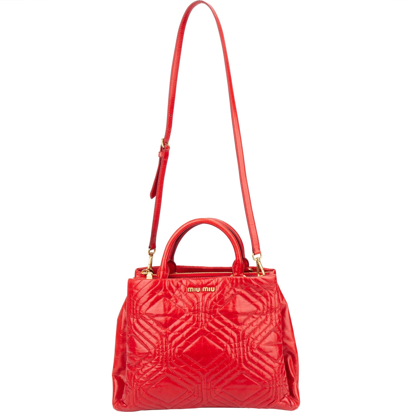 Miu Miu Quilted Leather City Handbag