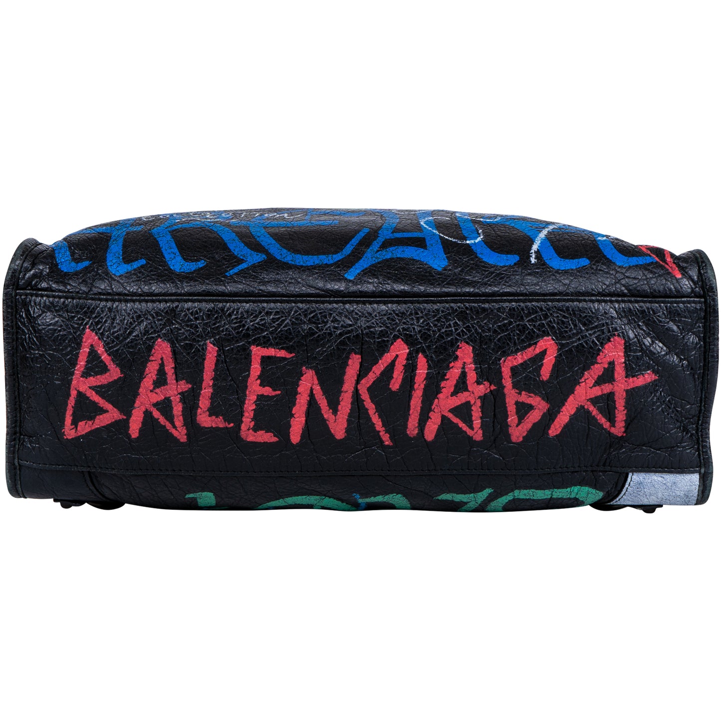 Balenciaga Black Graffiti City Bag