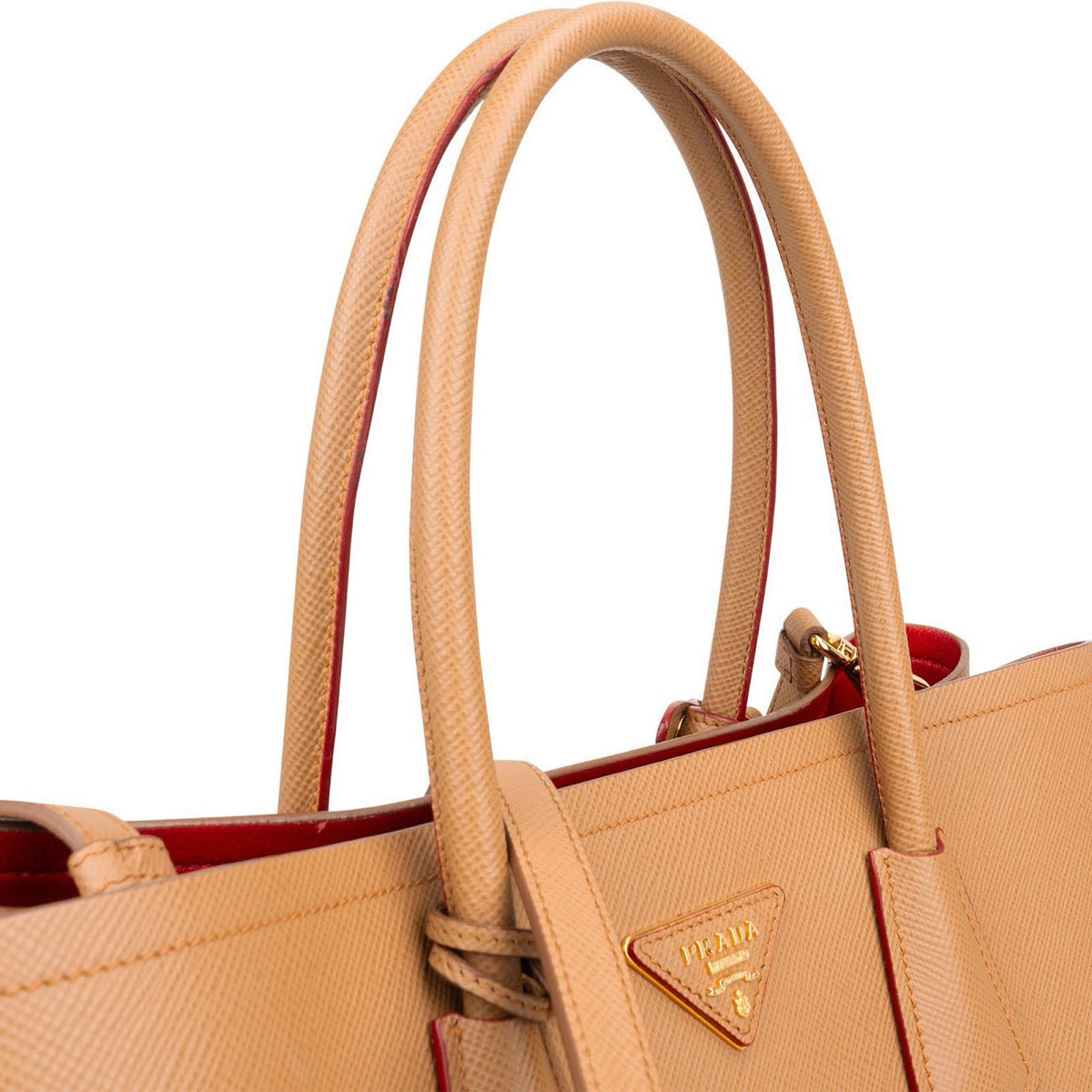Prada Saffiano Leather Double Handbag