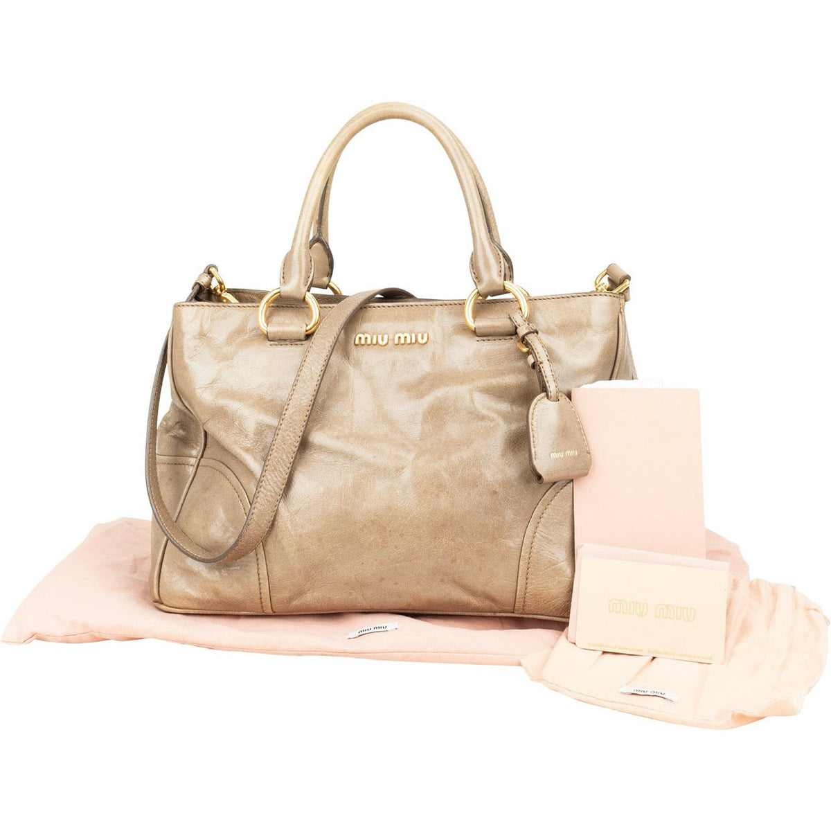 Miu Miu Tasche aus Vitello-Lux-Leder – Ansicht 2