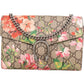 Gucci Monogram GG Supreme Blooms Dionysus Wallet On Chain Crossbody Bag