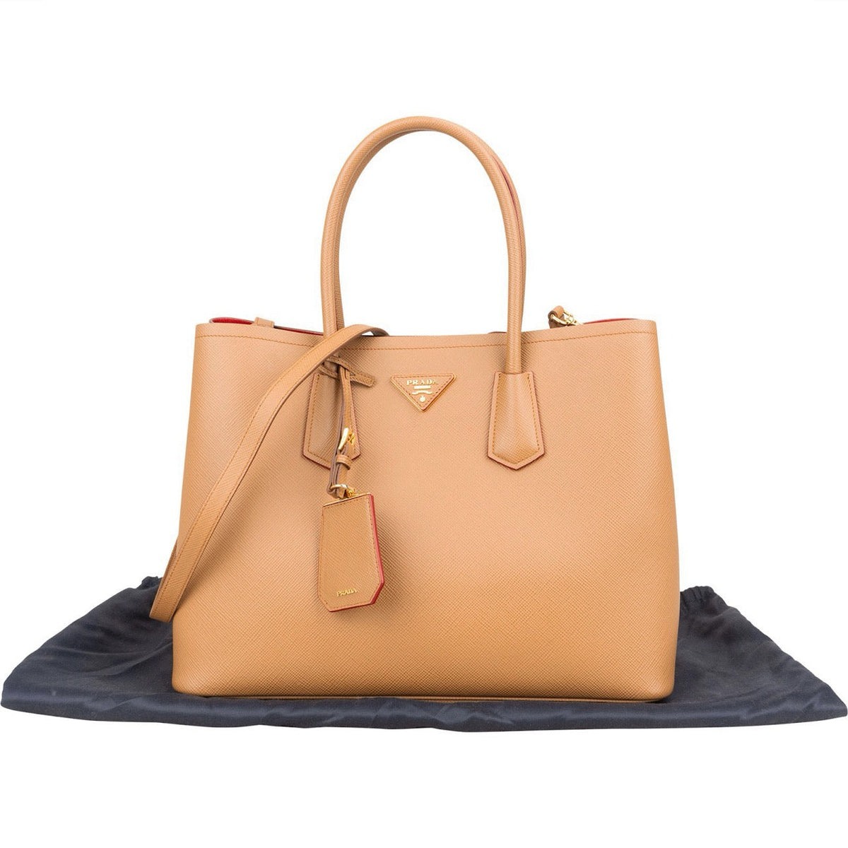 Prada Saffiano Leather Double Handbag