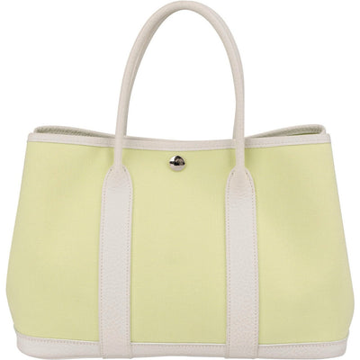 Hermès Toile Canvas Leather Garden Party 30 Tote Handbag