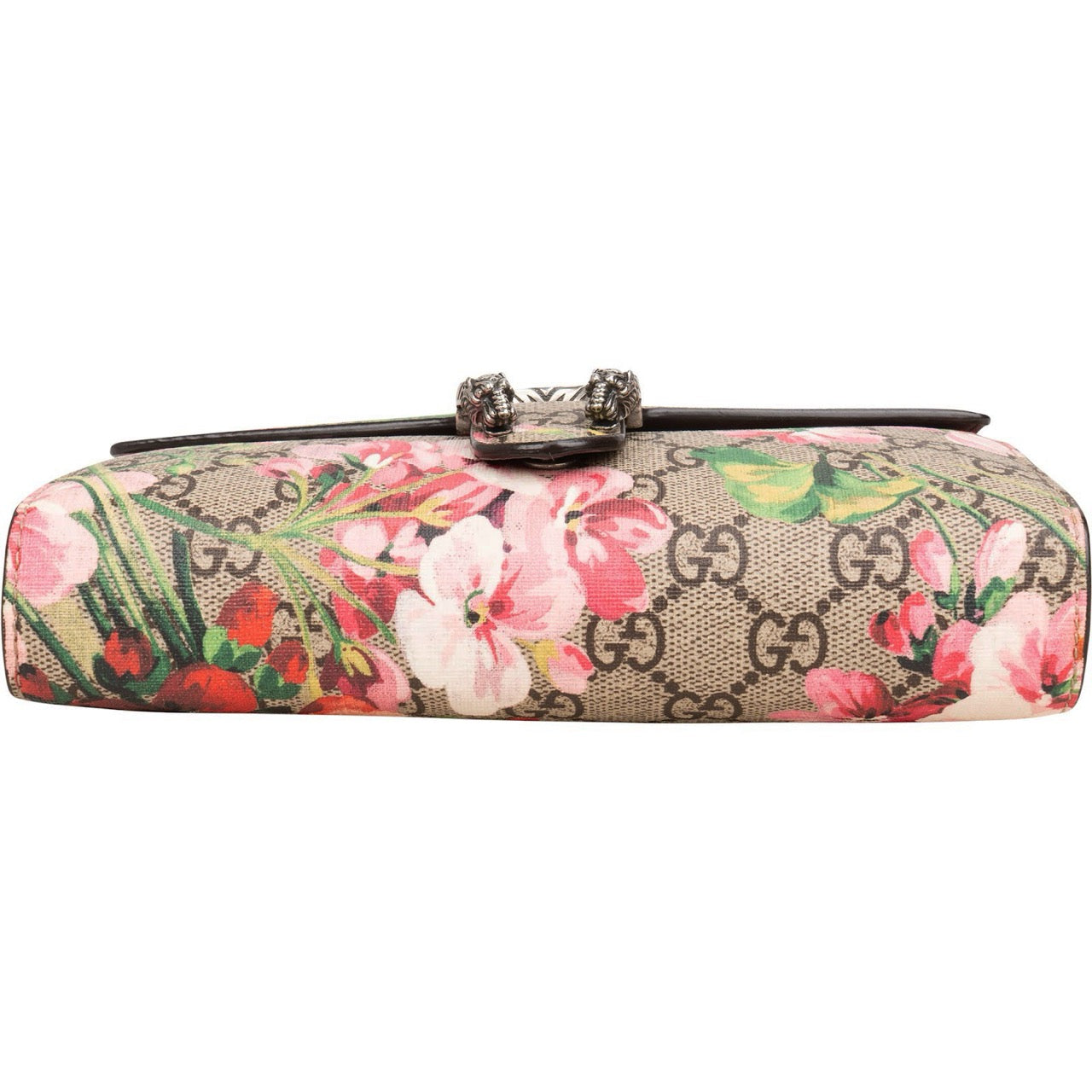 Gucci Monogram GG Supreme Blooms Dionysus Wallet On Chain Crossbody Bag