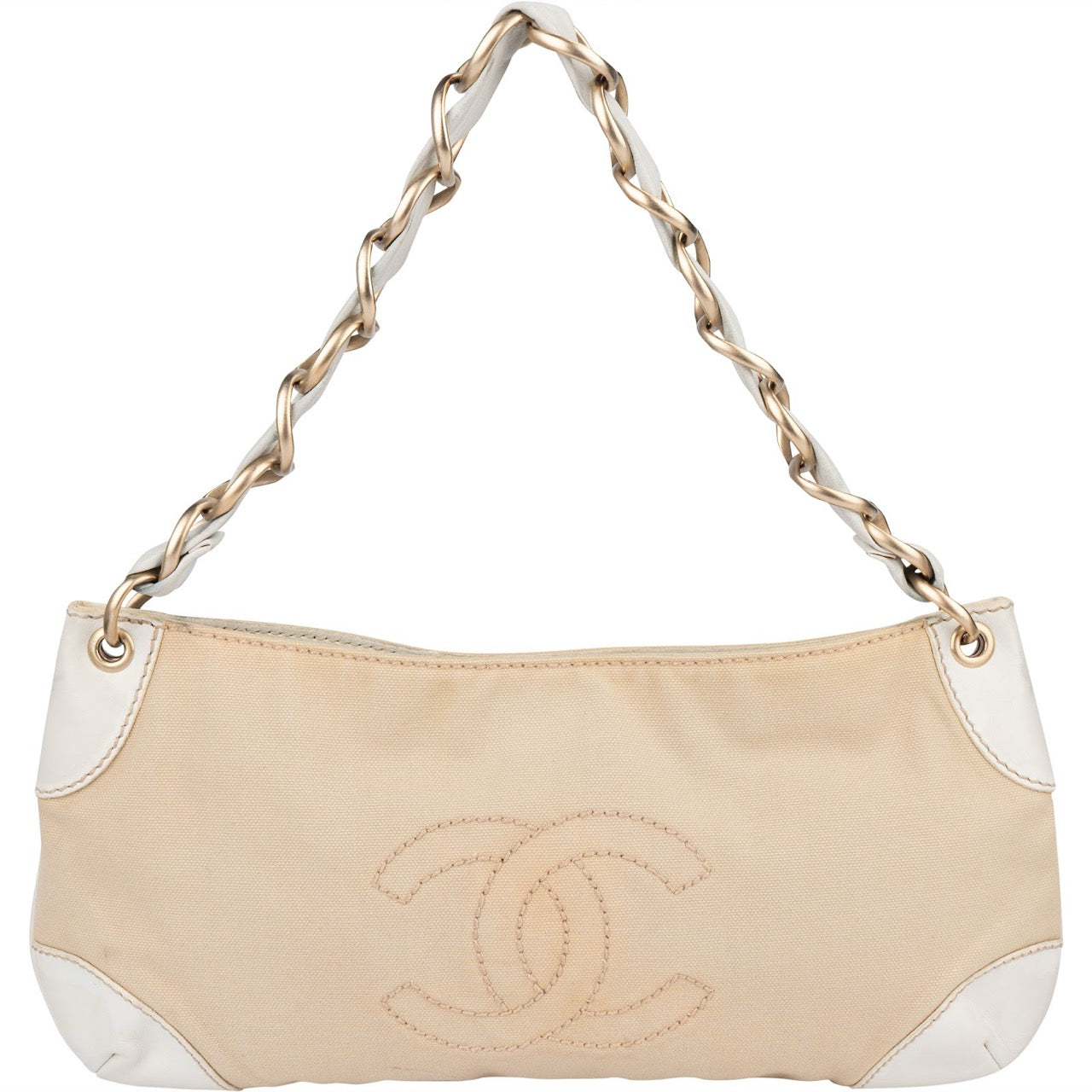 Chanel Canvas and Leather CC Olsen Shoulder Bag