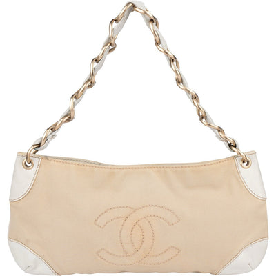 Chanel Canvas and Leather CC Olsen Shoulder Bag