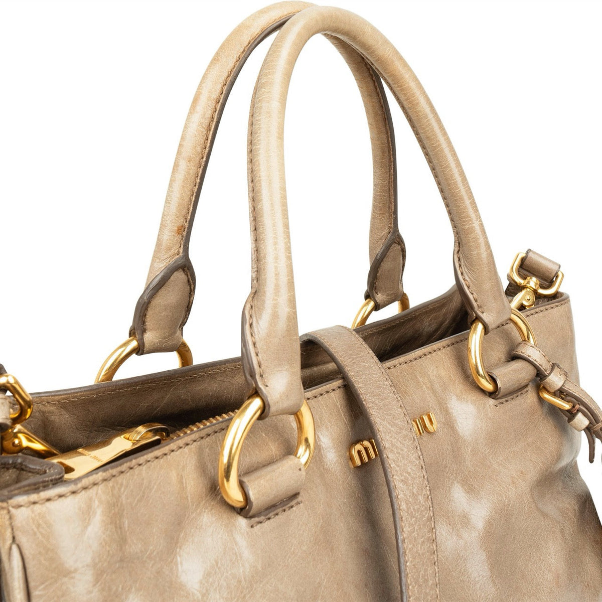 Miu Miu Tasche aus Vitello-Lux-Leder – Ansicht 3