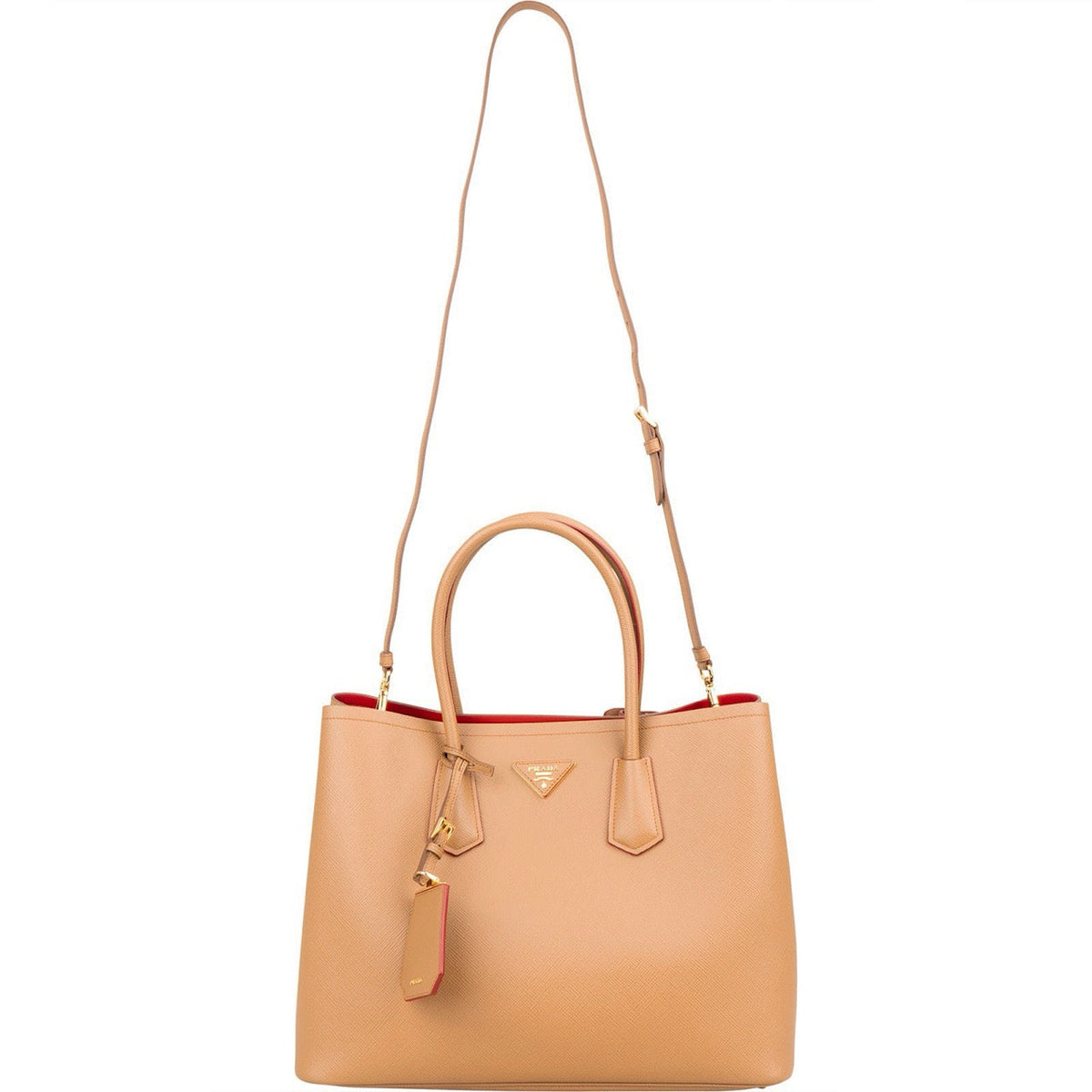 Prada Saffiano Leather Double Handbag