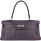 Hermès Raisin Clemence Leather Kelly 40 JPG Shoulder Bag