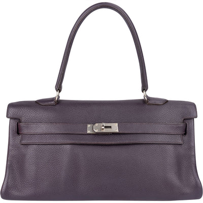 Hermès Raisin Clemence Leather Kelly 40 JPG Shoulder Bag