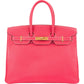Hermès Birkin 35 aus Epsom-Leder in Rose Tyrien – Vorderansicht