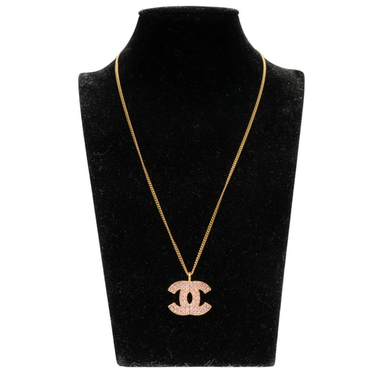 Chanel Crystal Embellished CC Necklace