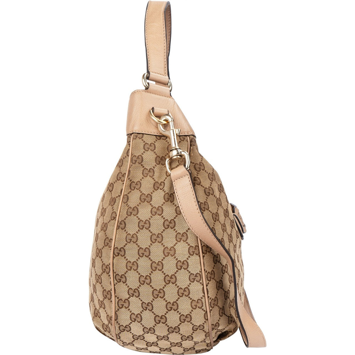 Gucci GG Monogram Horsebit Hobo Shoulder Bag