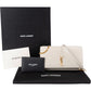 Saint Laurent Kate Wallet on Chain aus grauem Glattleder – Ansicht 2