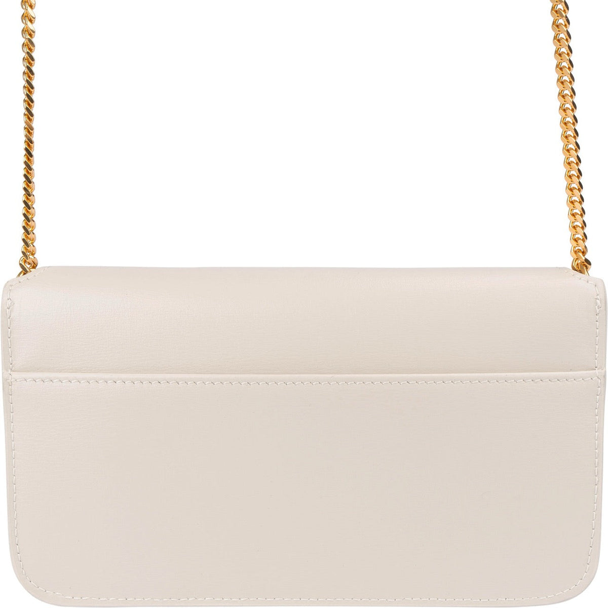 Saint Laurent Kate Wallet on Chain aus grauem Glattleder – Ansicht 4
