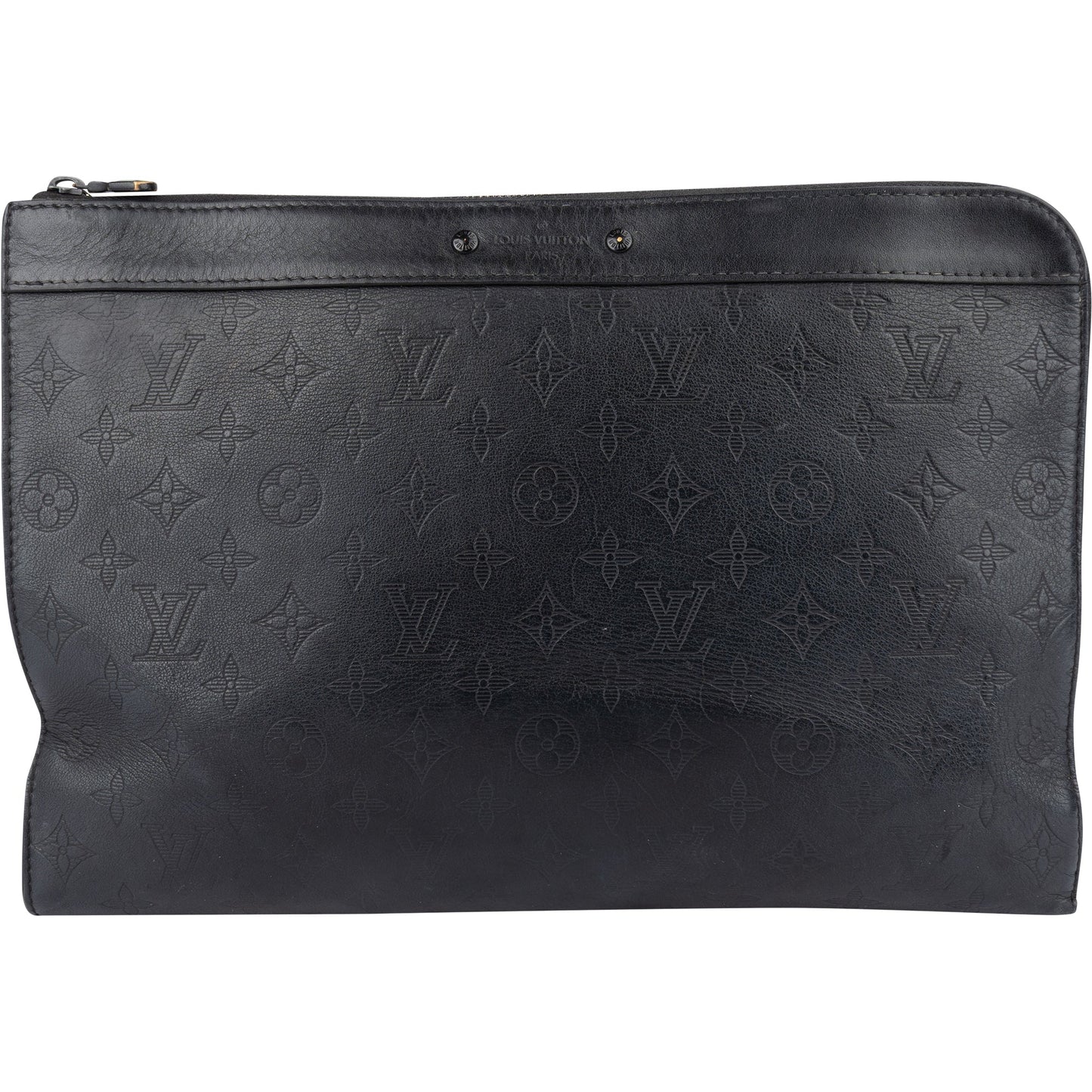 Louis Vuitton Monogram Shadow Leather Pochette Jour Discovery Clutch