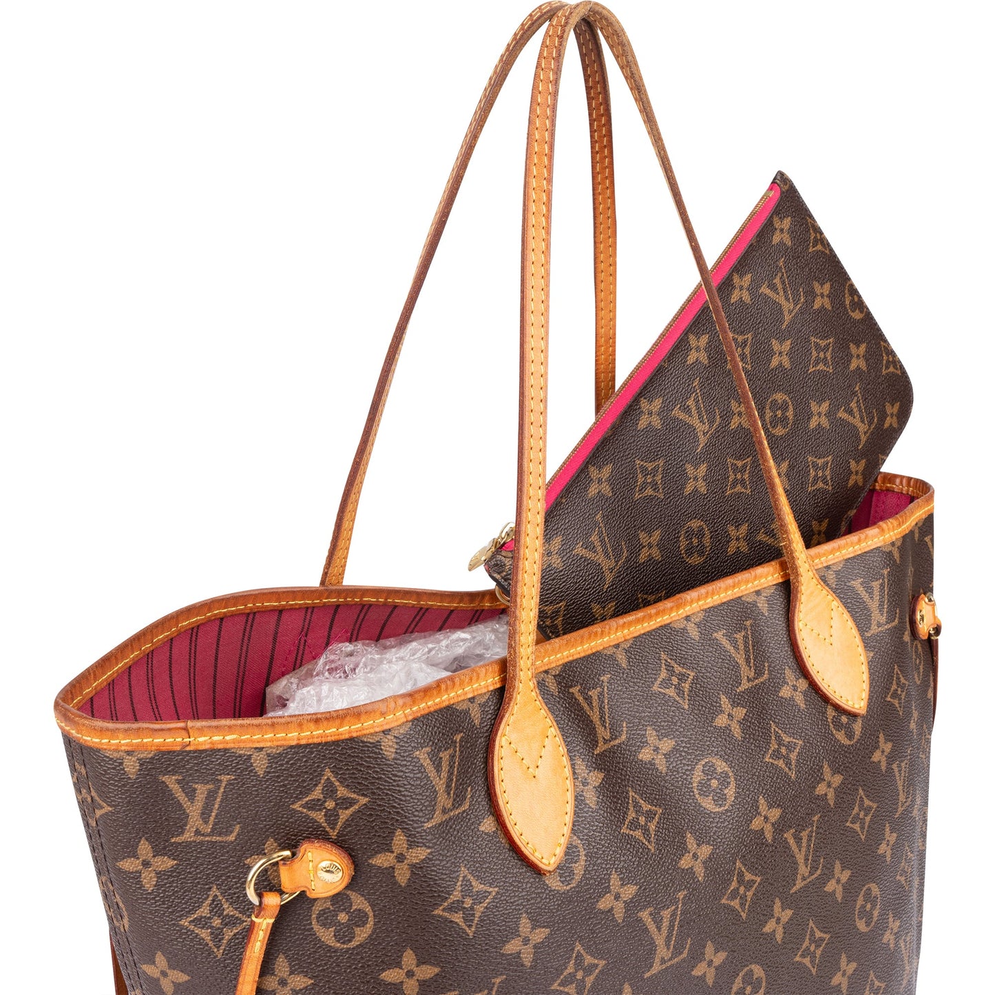 Louis Vuitton Canvas Monogram Neverfull MM Shopper Handbag