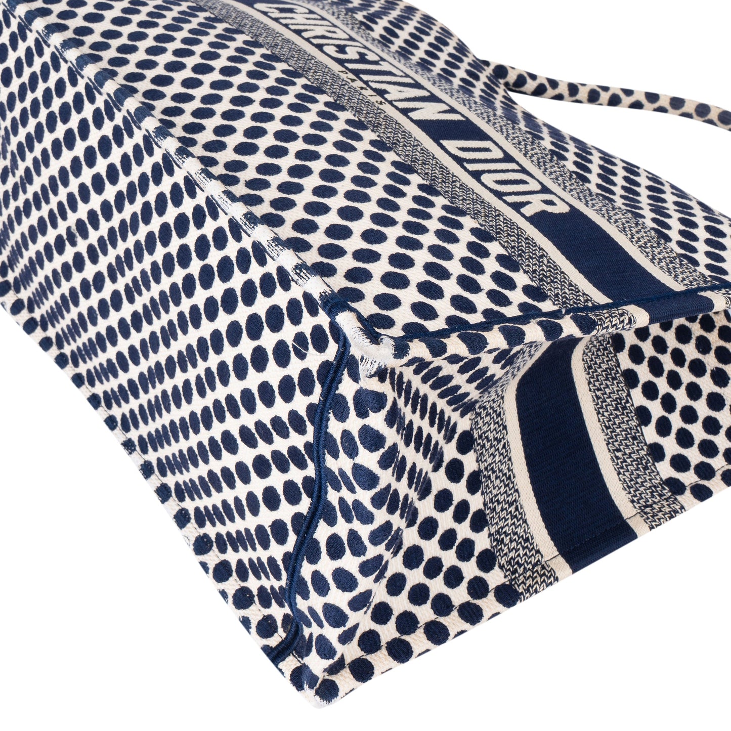 Christian Dior Dots Monogram Cotton Medium Tote Bag
