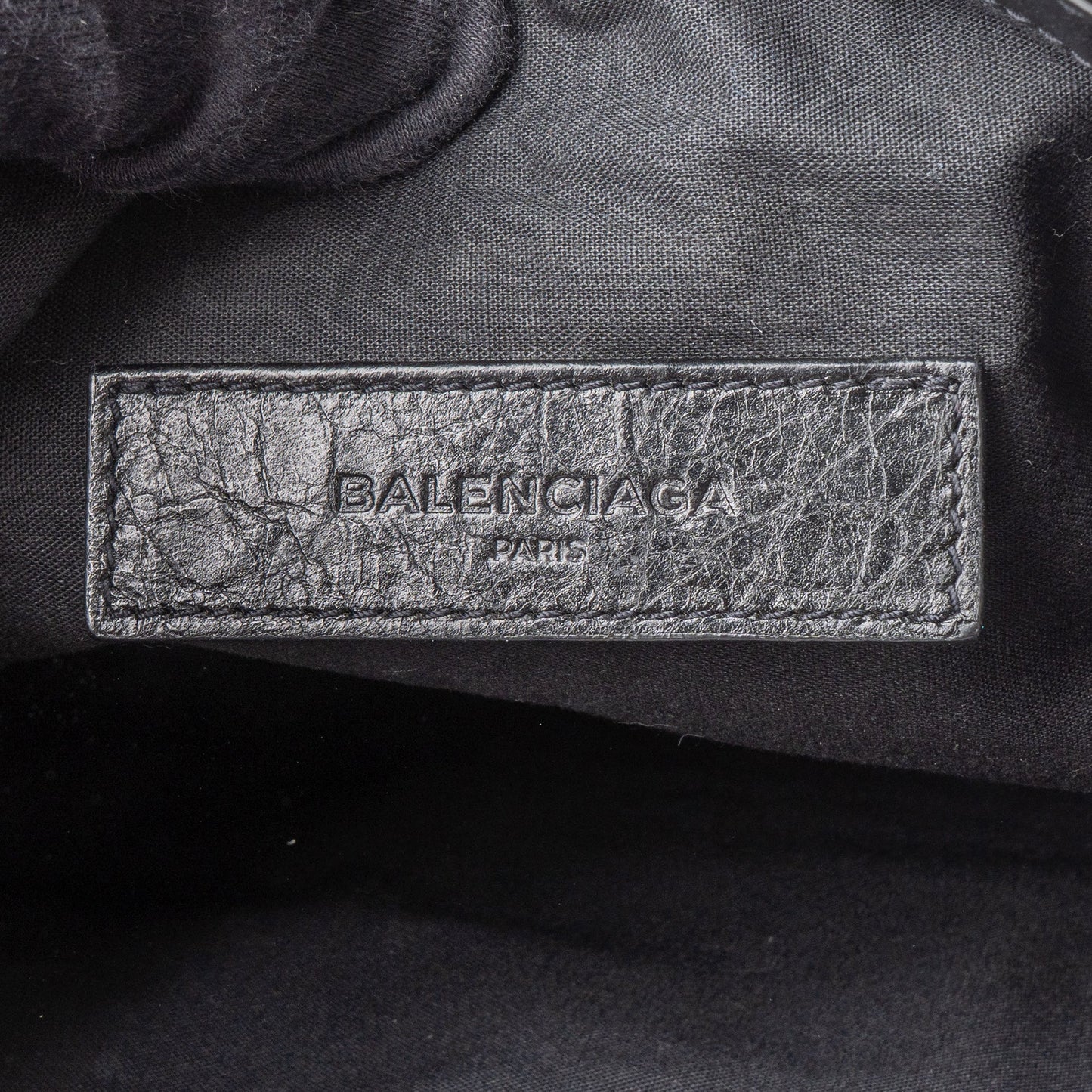 Balenciaga Black Leather City Clutch