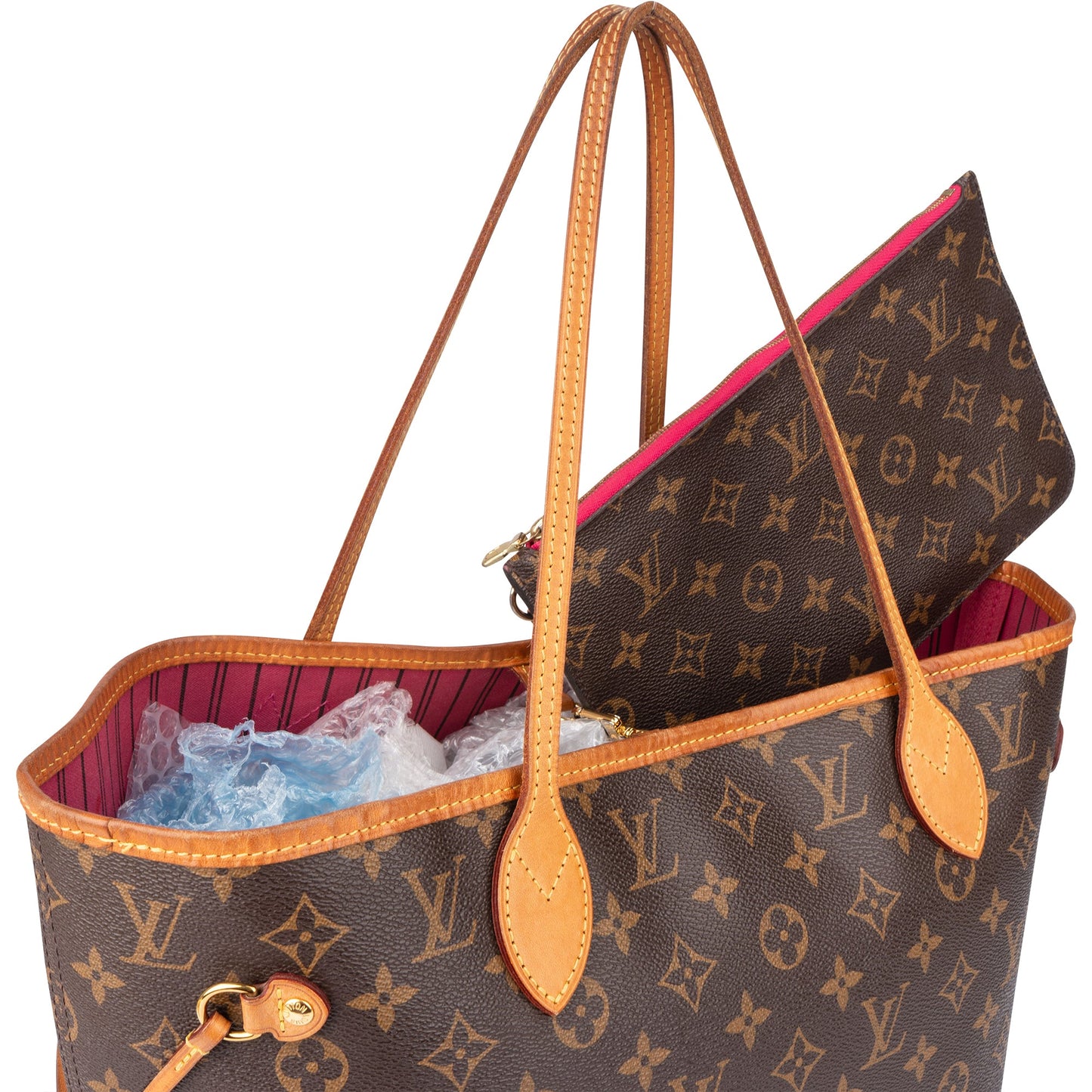 Louis Vuitton Canvas Monogram Neverfull MM Shopper Handbag