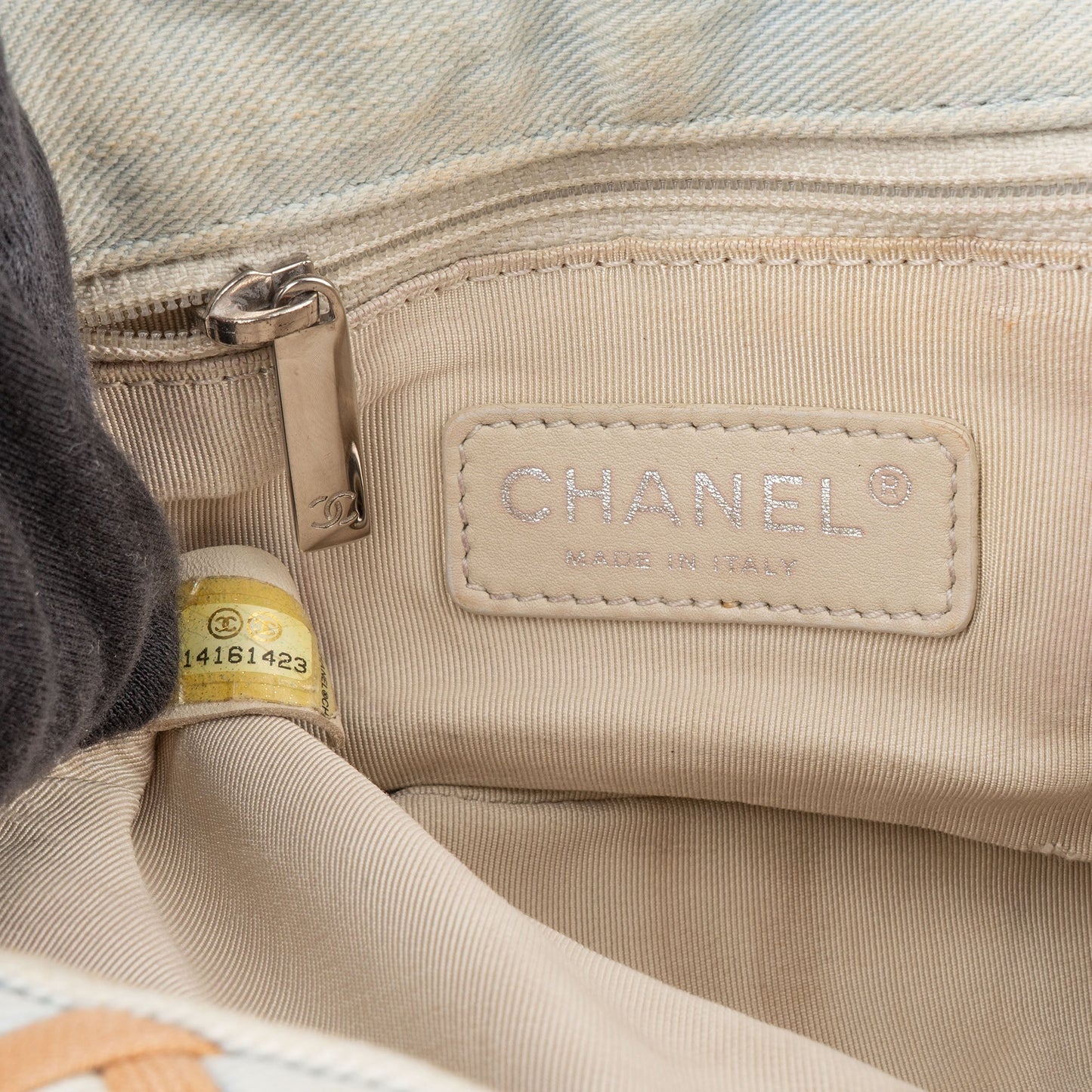 Chanel Denim Canebiers Single Flap Crossbody Bag