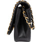 Chanel Lambskin Halfmoon Single Flap Shoulder Bag
