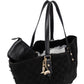 Gucci Suede GG Monogram Jolicoeur Shearling Tote Handbag