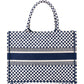 Christian Dior Dots Monogram Cotton Medium Tote Bag