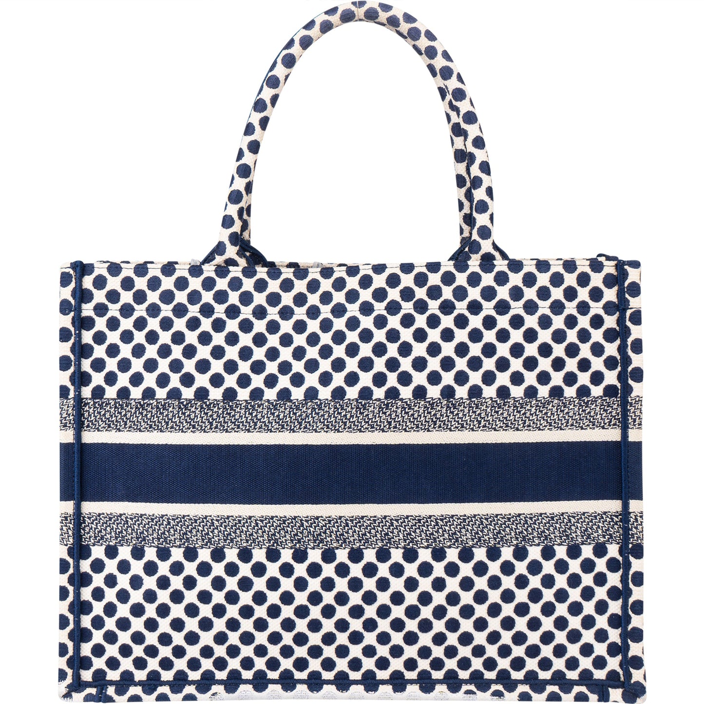 Christian Dior Dots Monogram Cotton Medium Tote Bag