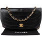 Chanel Lambskin Halfmoon Single Flap Shoulder Bag