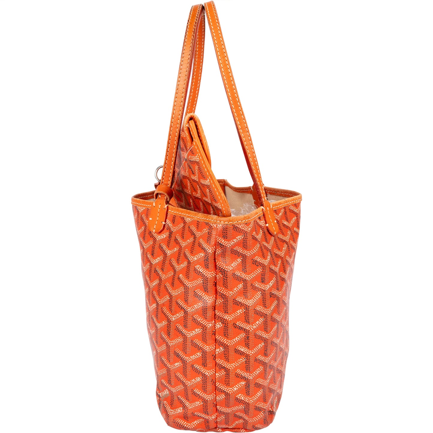 Goyard Orange Goyardine Monogram St. Louis Junior Shoulder Bag