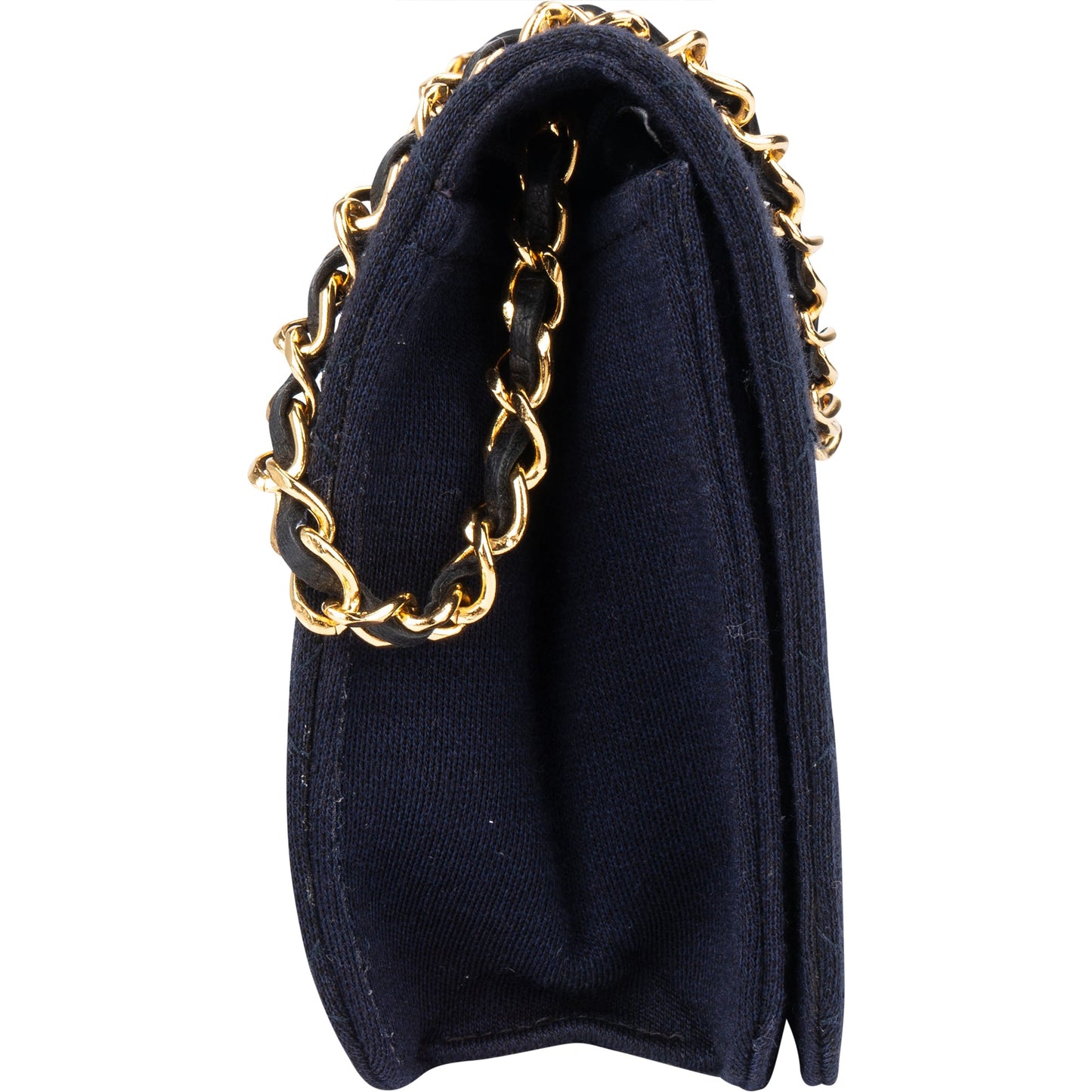 Chanel Quilted Cotton Single Flap Shoulder Bag