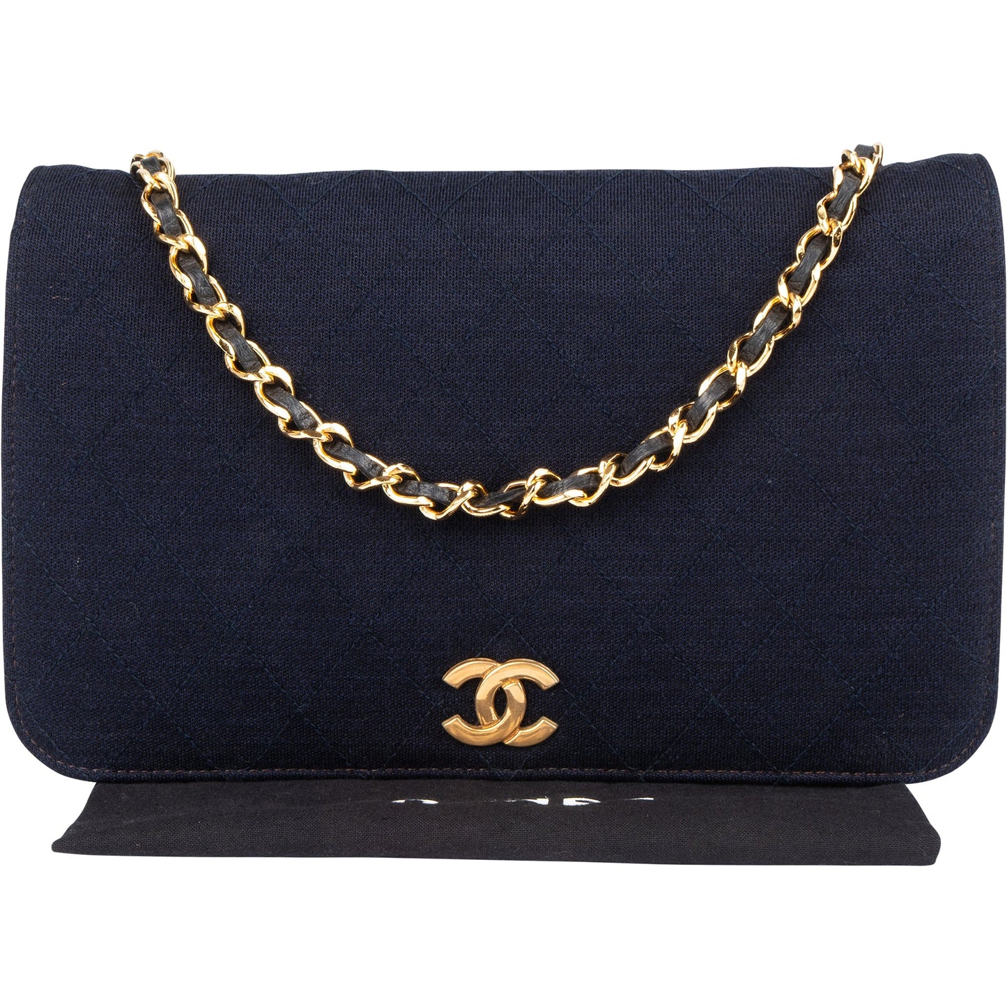 Chanel Quilted Cotton Single Flap Shoulder Bag