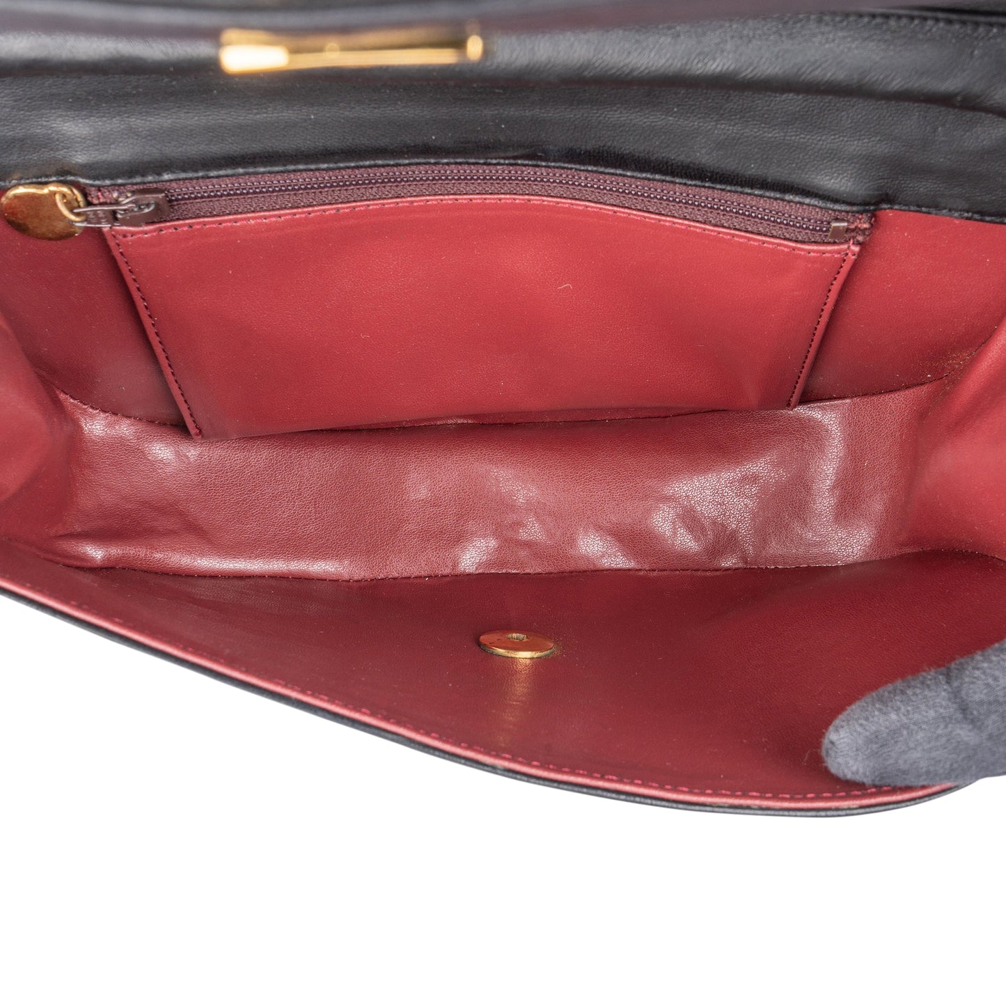 Chanel Lambskin Halfmoon Single Flap Shoulder Bag