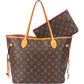 Louis Vuitton Canvas Monogram Neverfull MM Shopper Handbag