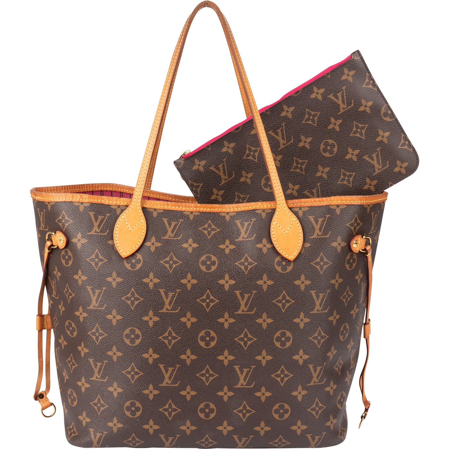 Louis Vuitton Canvas Monogram Neverfull MM Shopper Handbag