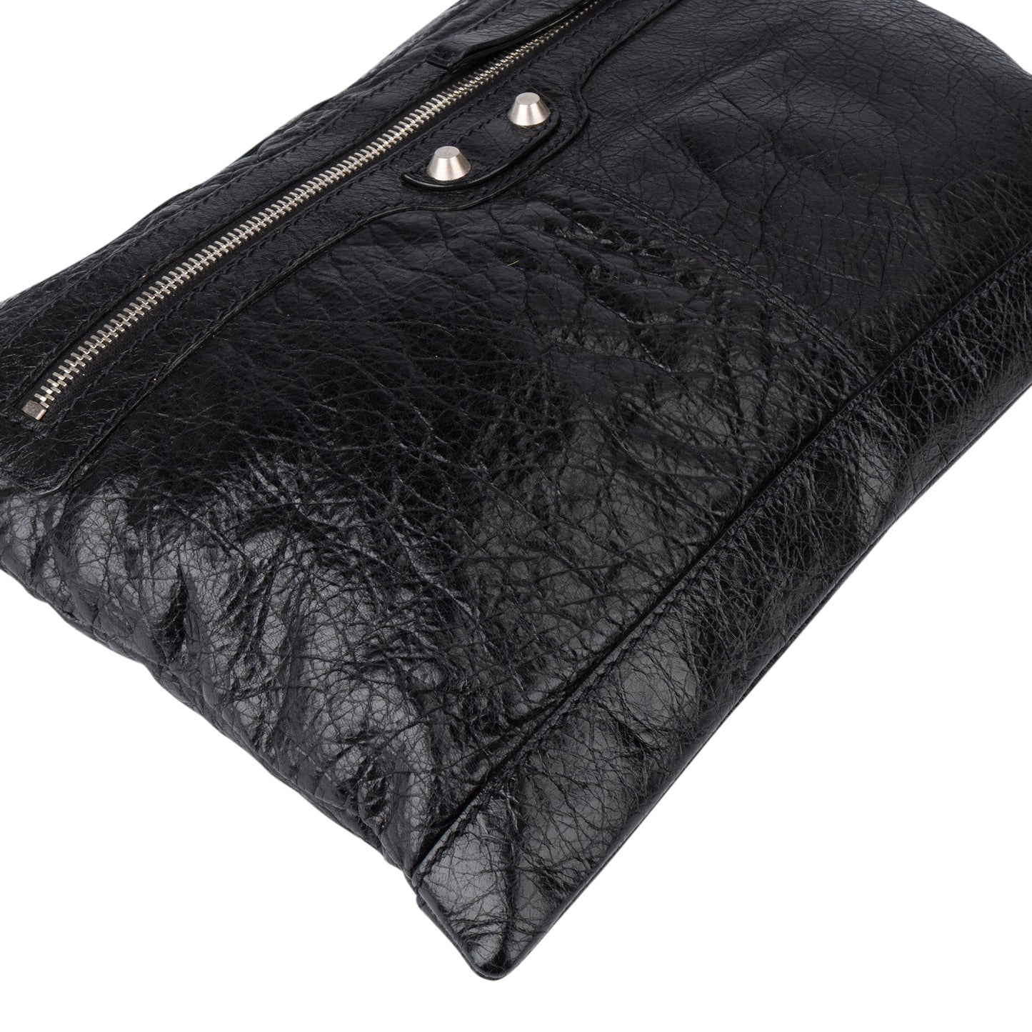 Balenciaga Black Leather City Clutch