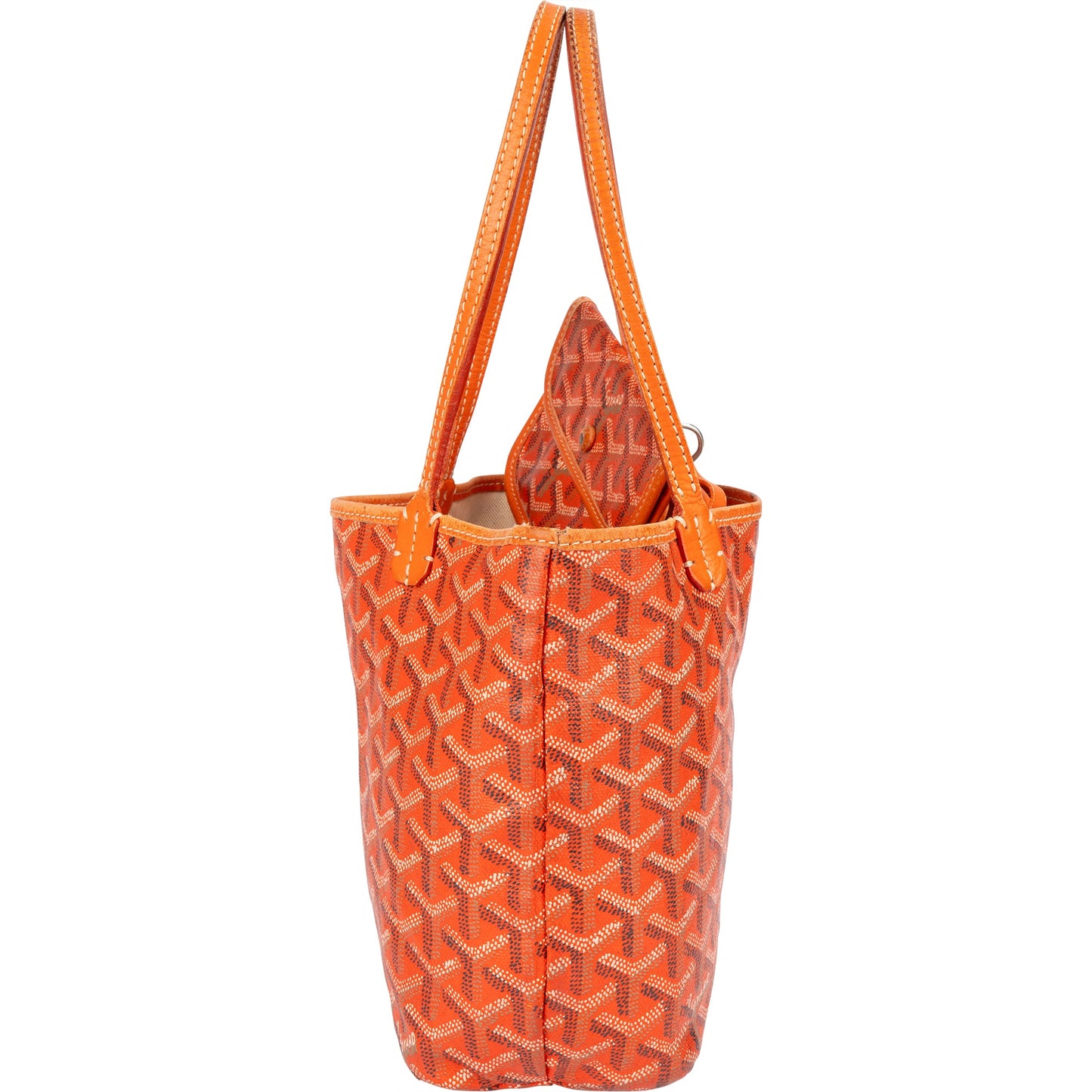 Goyard Orange Goyardine Monogram St. Louis Junior Shoulder Bag