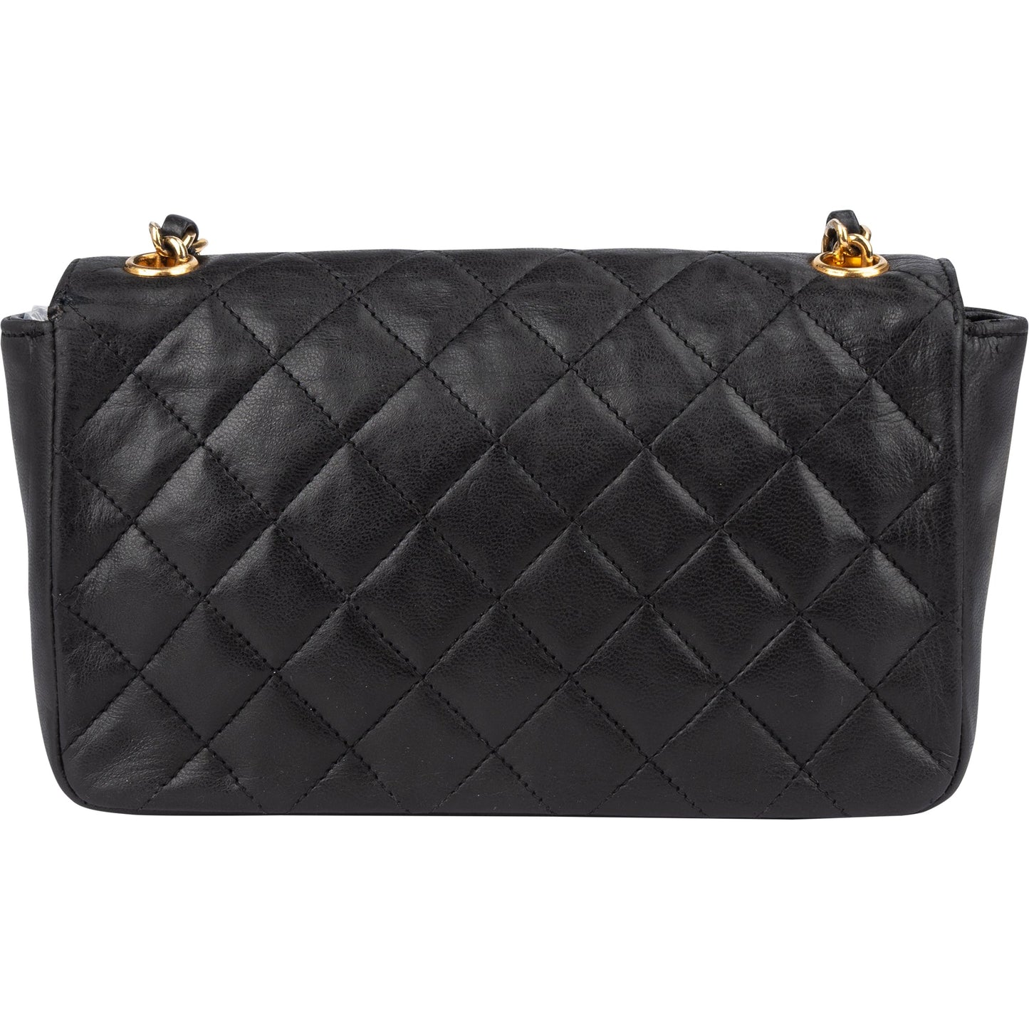 Chanel Quilted Lambskin 24K Gold Single Flap Crossbody Bag