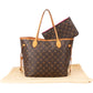 Louis Vuitton Canvas Monogram Neverfull MM Shopper Handbag