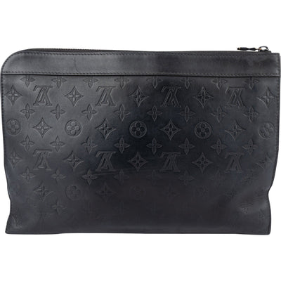 Louis Vuitton Monogram Shadow Leather Pochette Jour Discovery Clutch