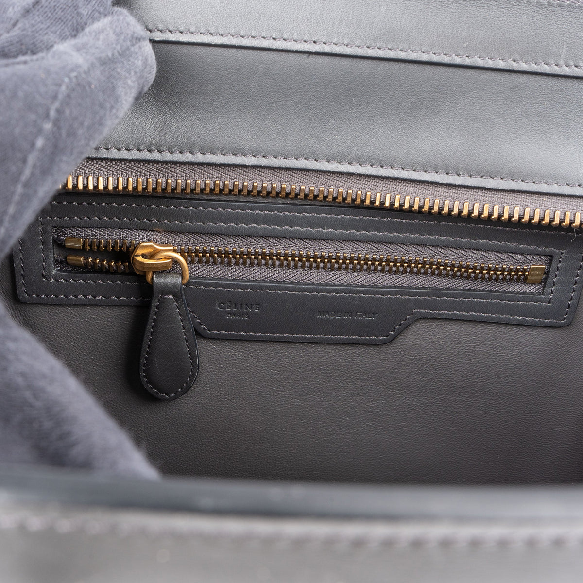 Céline Tricolor Leather Luggage Handbag