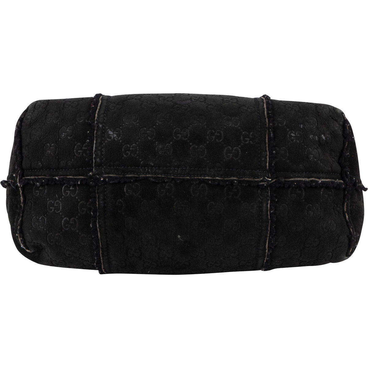 Gucci Suede GG Monogram Jolicoeur Shearling Tote Handbag
